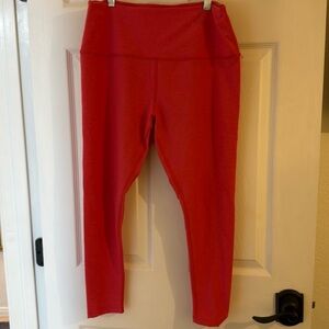 Beyond Yoga Caught In The Midi High Waisted Leggings Spacedye Coral Size 1X New